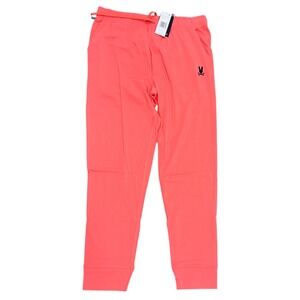 Psycho Bunny Mens Size Medium Hot Coral Jersey Lounge Pants NWT
